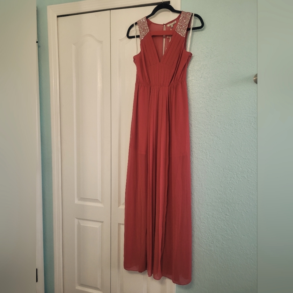 Floor-length Dusty Rose Dress Sz M